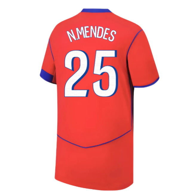 2025-2026 PSG Third Shirt (Kids) (N.Mendes 25)-Vantage Point Soccer